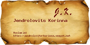 Jendrolovits Korinna névjegykártya